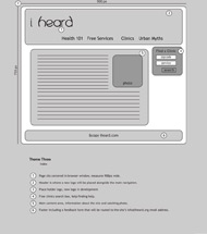 Theme 3 wireframe: index page